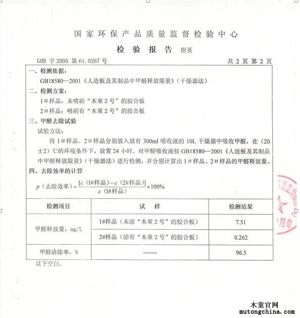 檢測報告附頁